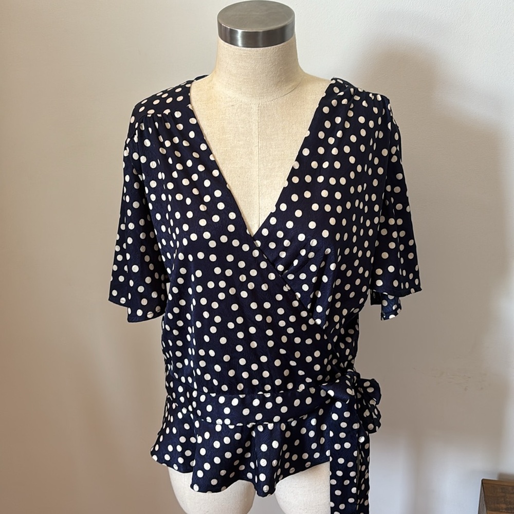 Anthropologie silky wrap top